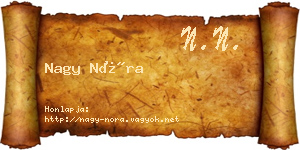Nagy Nóra névjegykártya