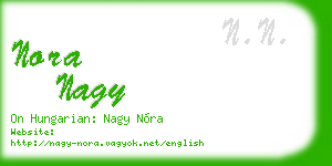 nora nagy business card